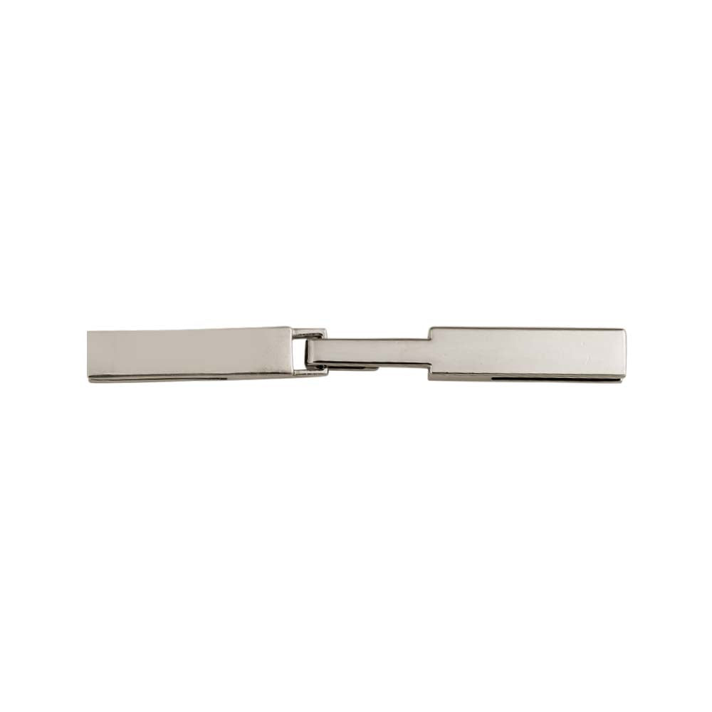 Long Sleek & Chic Design Shiny Clasp Buckle in Matte Silver Color
