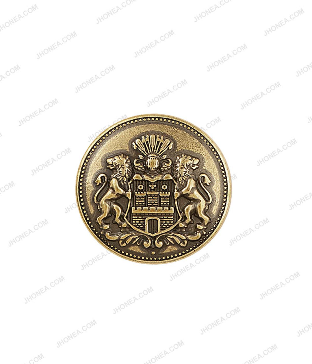 Lion Heraldic Coat of Arms Shield Crest Emblem Metal Buttons
