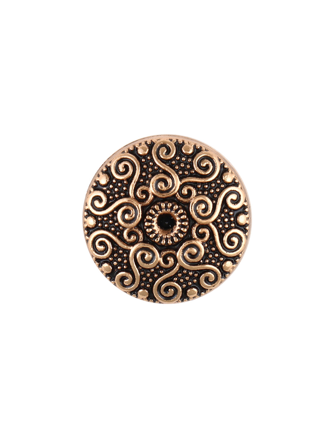 Intricate Design Antique Gold Ethnic Button