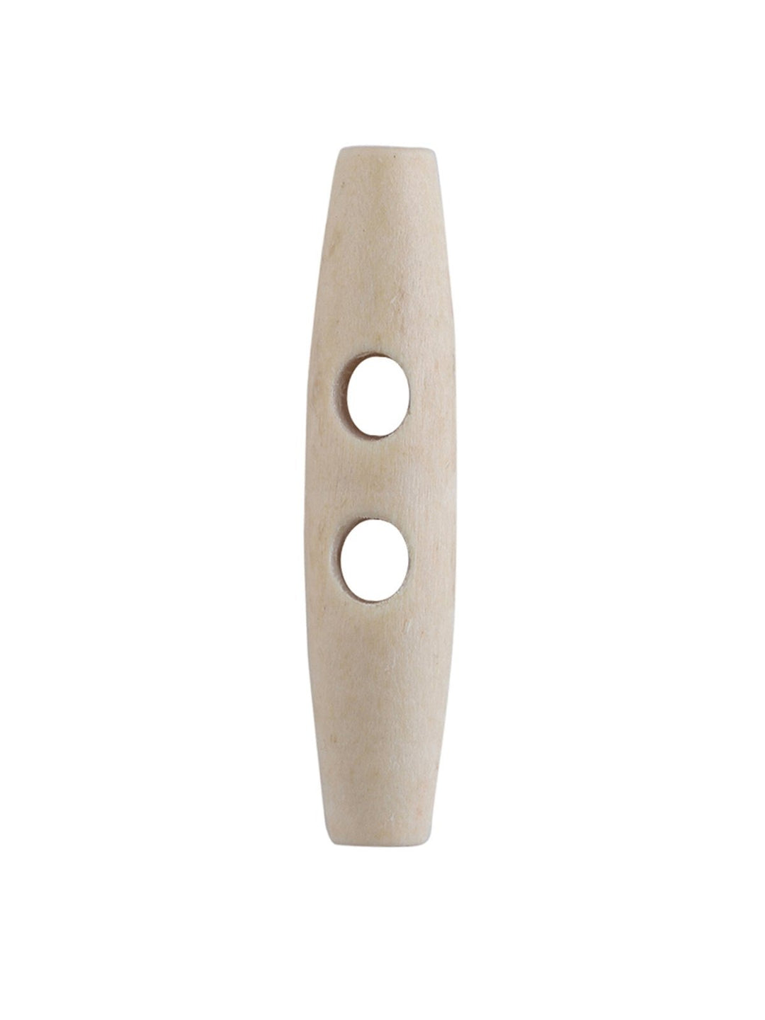 Fashion 2-Hole Oval Shape Wooden Toggle Cream Color Button