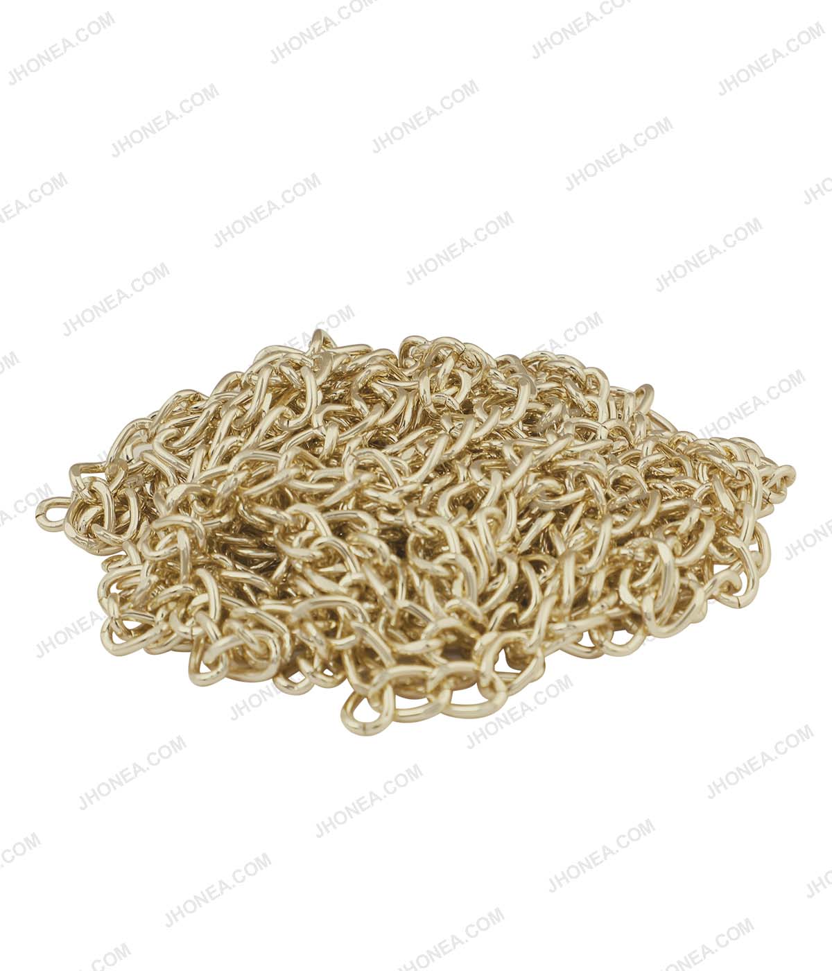 Shiny Gold Fashion Metal Curved Curb Link Chain