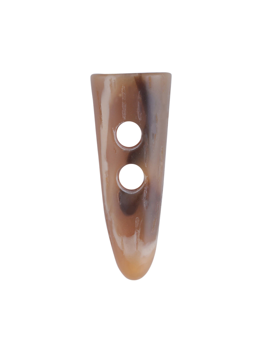 Fashion Imitation Horn Brown Marble Texture Toggle Button