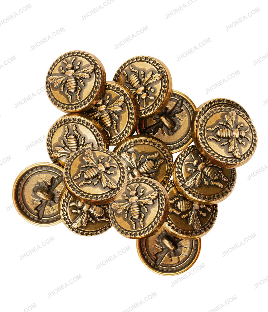20mm (32L) Honeybee Design Metal Buttons