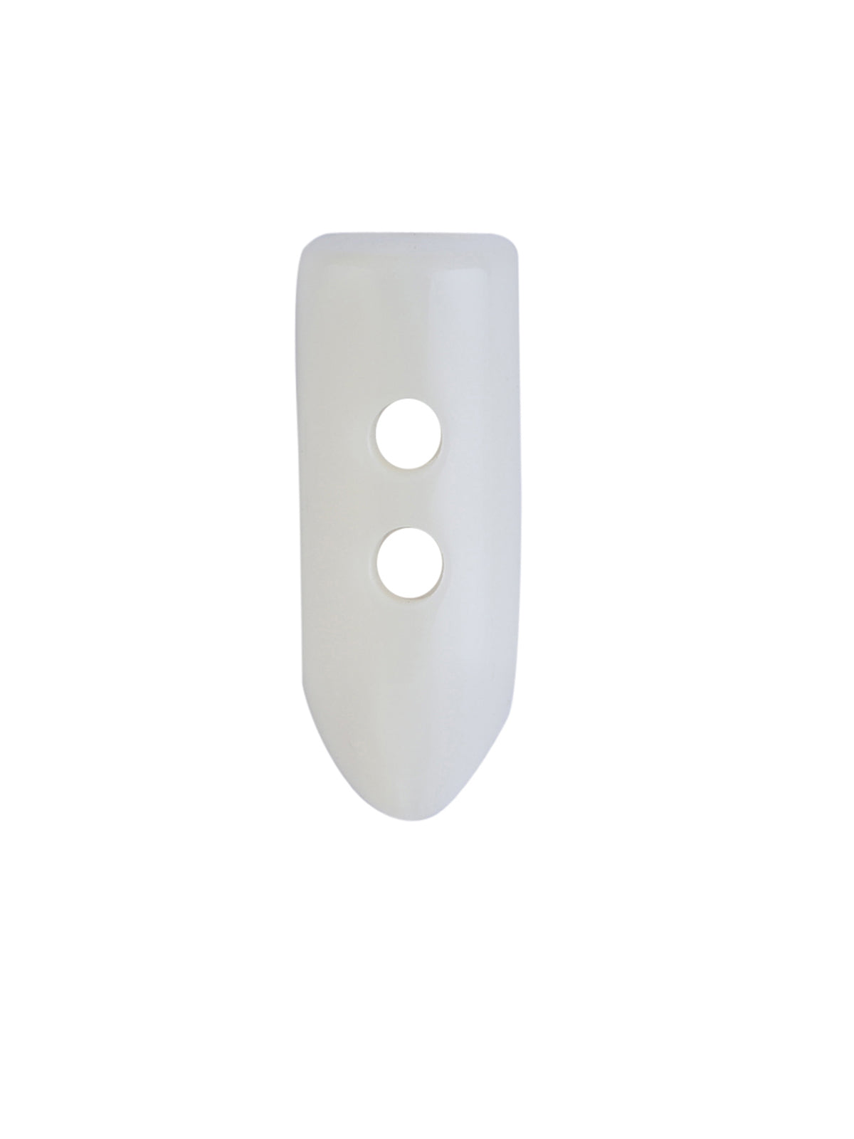 Fashion Imitation Horn 2-Hole White Colour Flat Back Toggle Button