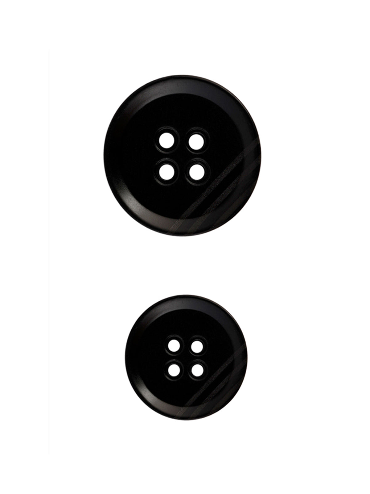 Simple & Elegant Black 4-Hole Round Shape Blazer/Coat Button