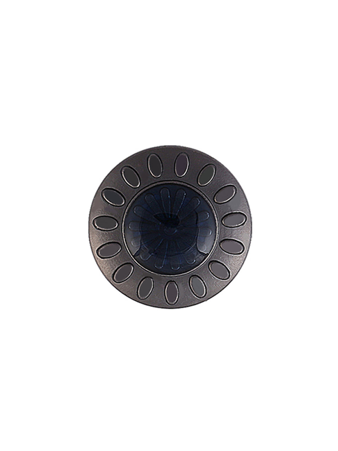 Western Style Round Shape Gunmetal Tone Metal Button