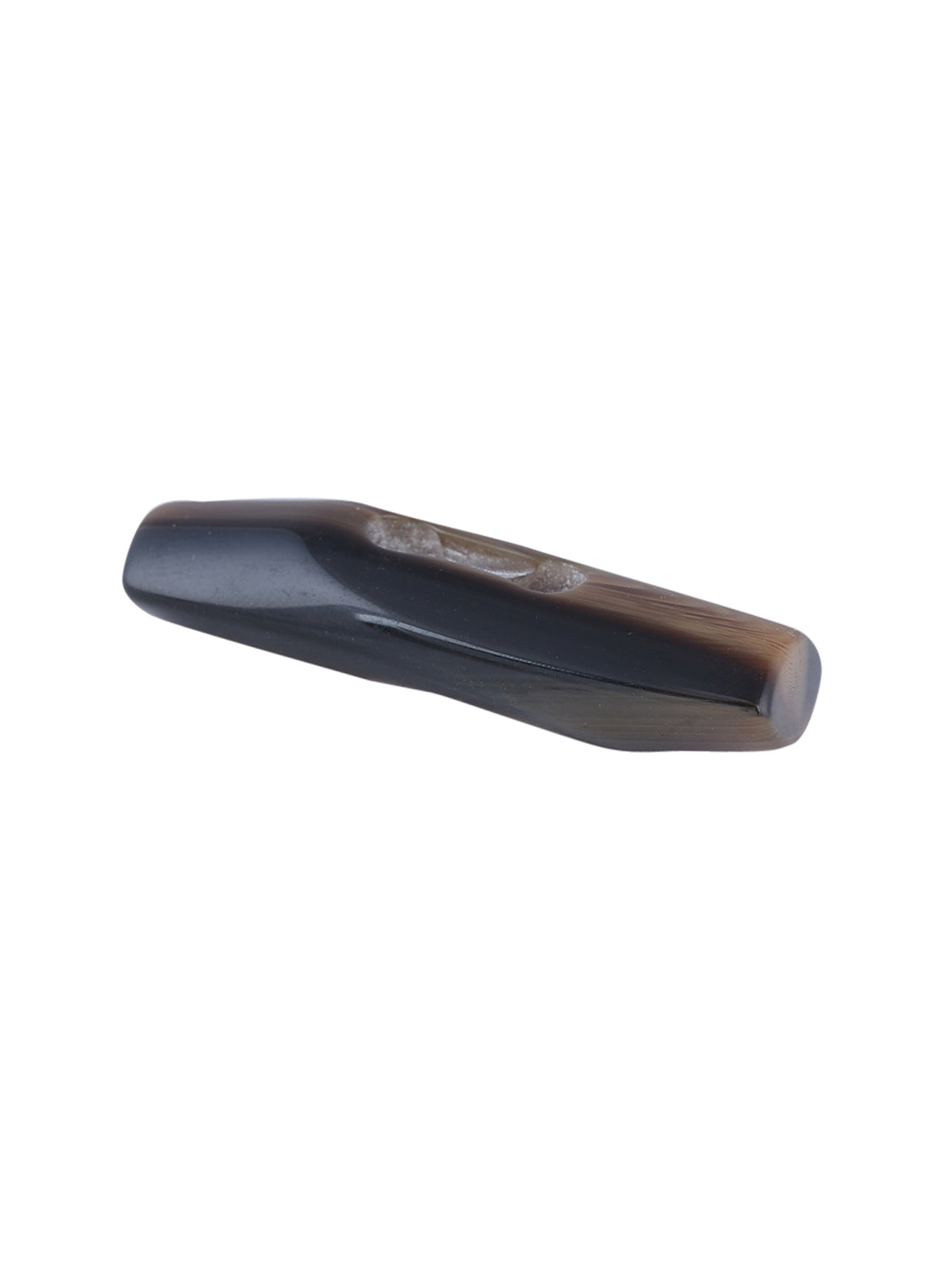 Imitation Horn 2-Hole Dark Brown Shaded Toggle Button