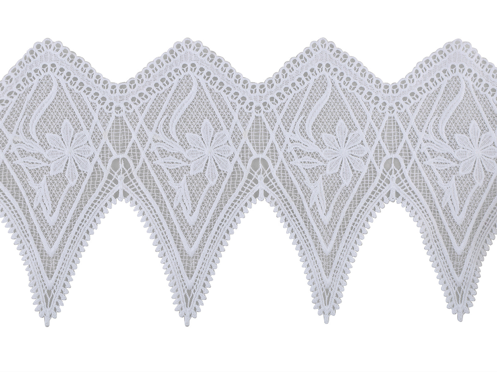 1m Milky white Guipure Lace Galloon 7cm Width - Fabric Guild