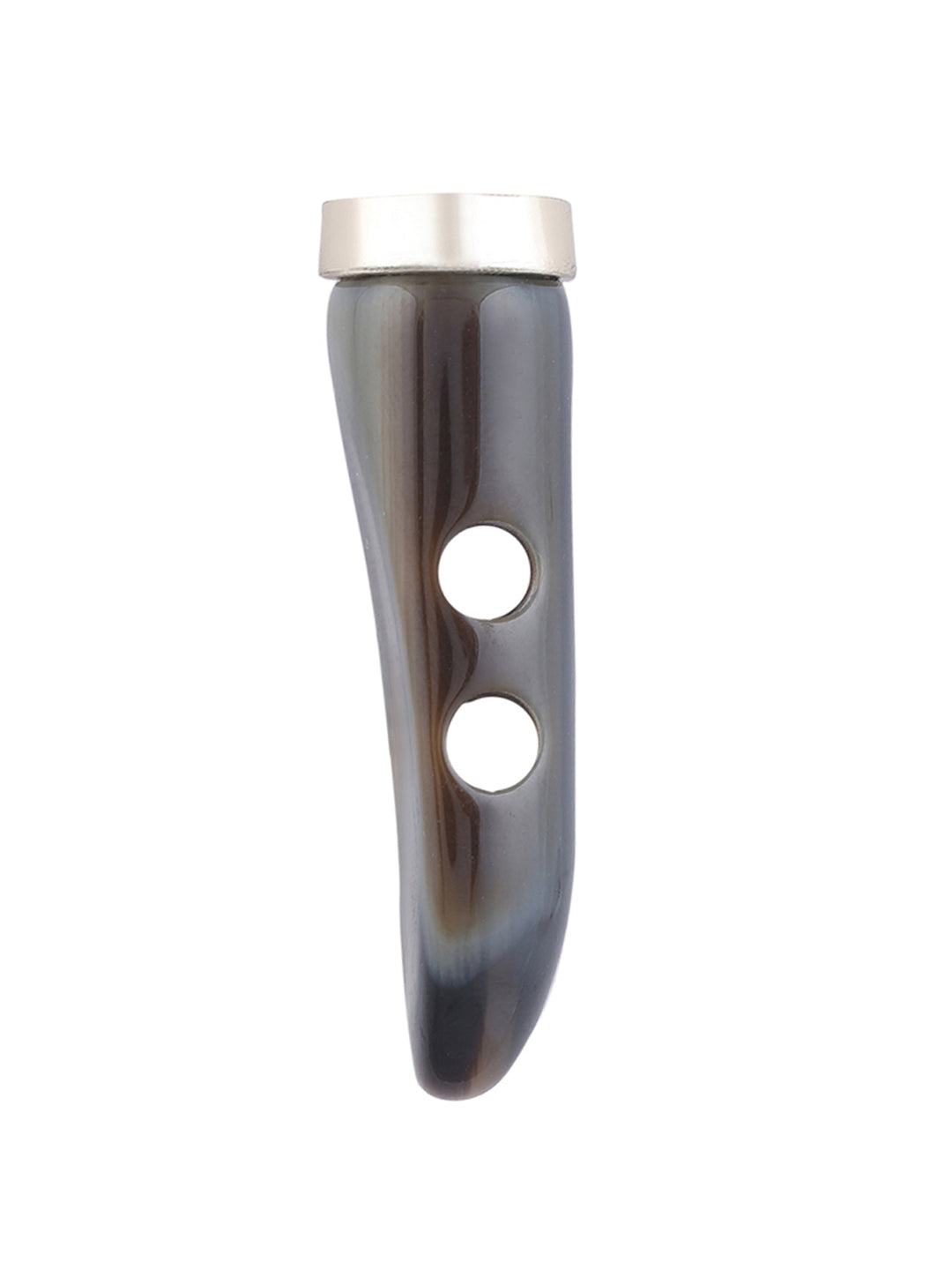 Dark Brown 2-Hole Marble Texture Toggle Button