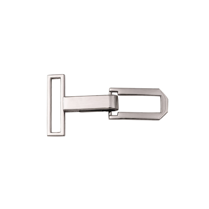 Designer Hook & Clasp Design Shiny Chrome Silver Buckle