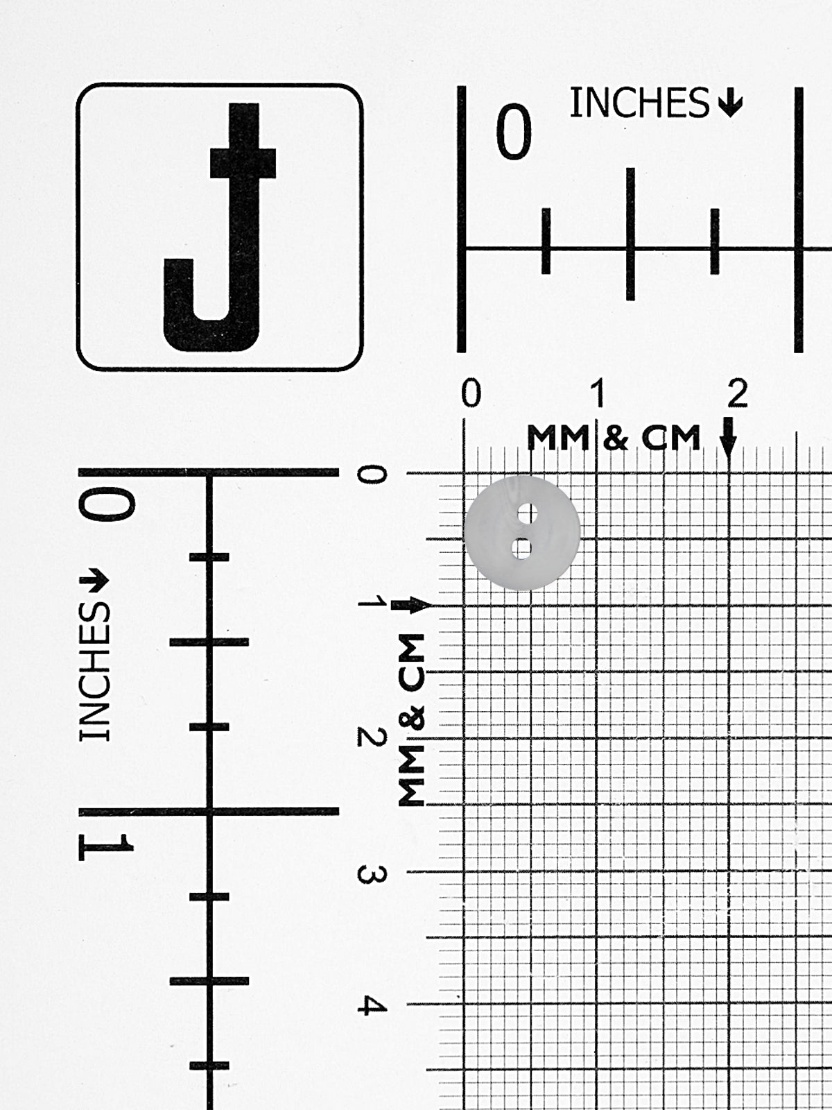 Plain White 9mm 2-Hole Round Shape Shirt Button