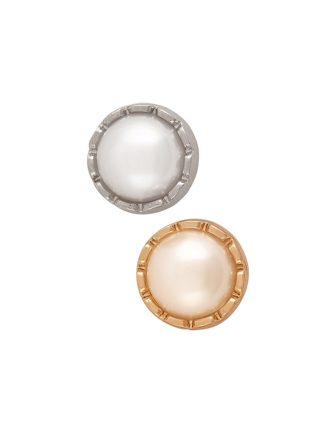 Shiny Round Shape with Scalloped Edges Pearl Button