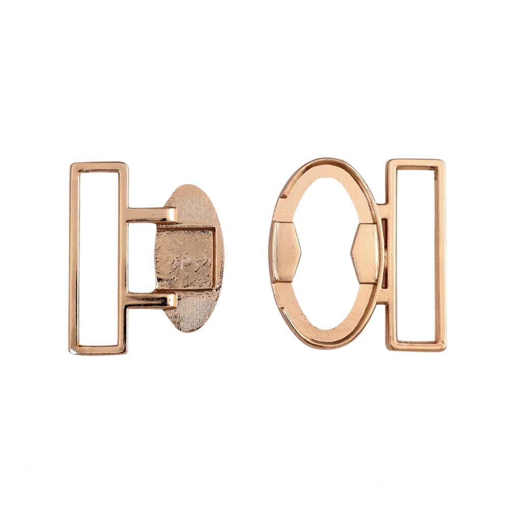 Shiny Oval Frame Style Clasp 2 Part Designer Belt Buckle