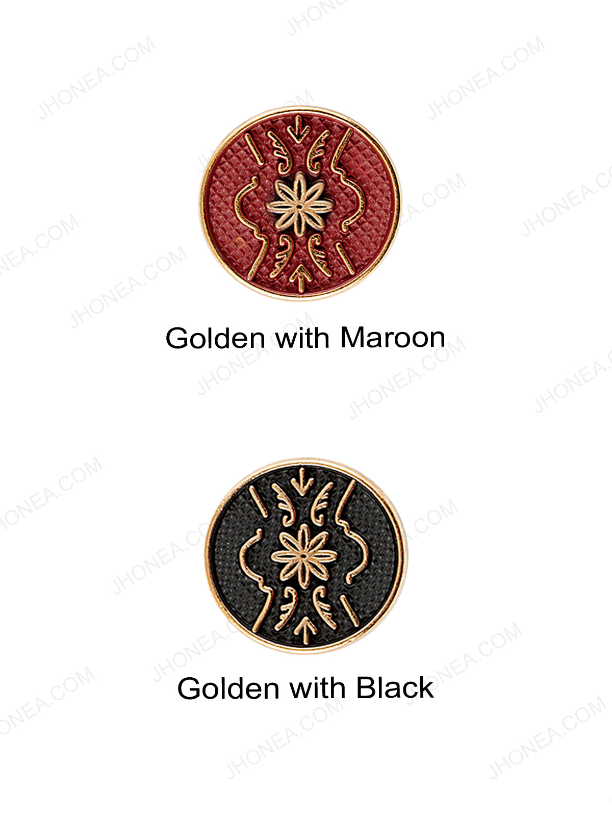 Matte Gold Engraved Design Coat Button