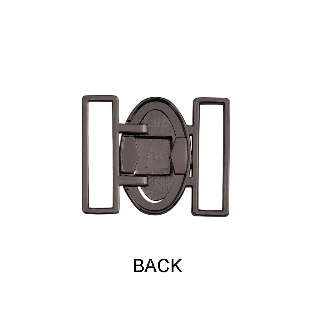 Shiny Oval Frame Style Clasp 2 Part Designer Belt Buckle