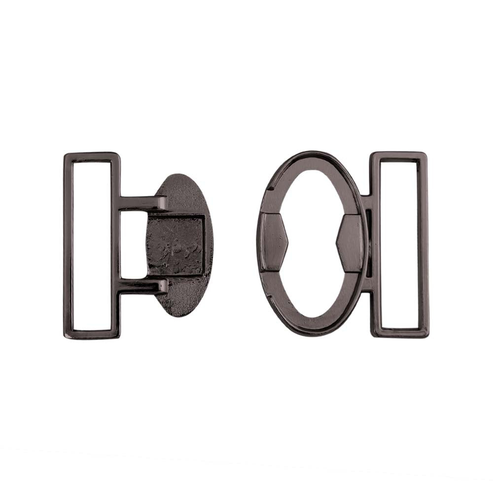 Shiny Oval Frame Style Clasp 2 Part Designer Belt Buckle
