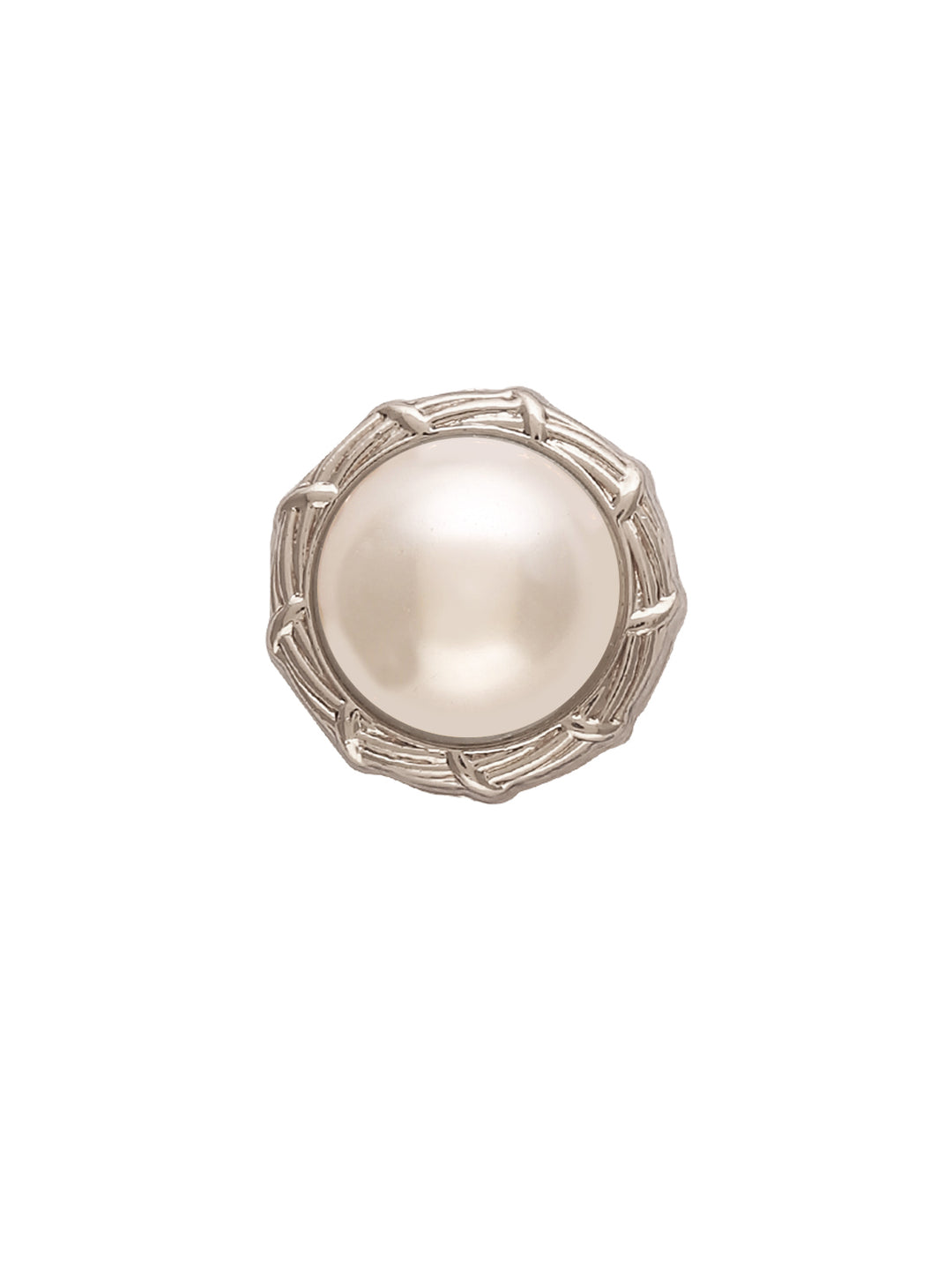Super Classy Round Shape Shiny Silver Colour Pearl Buttons