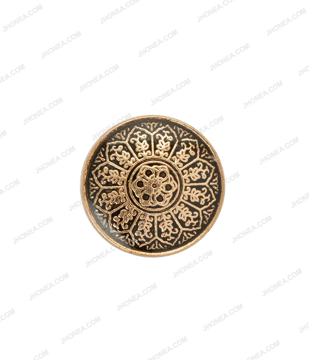 Shiny Antique Gold Intricate Design Lamination Metal Buttons