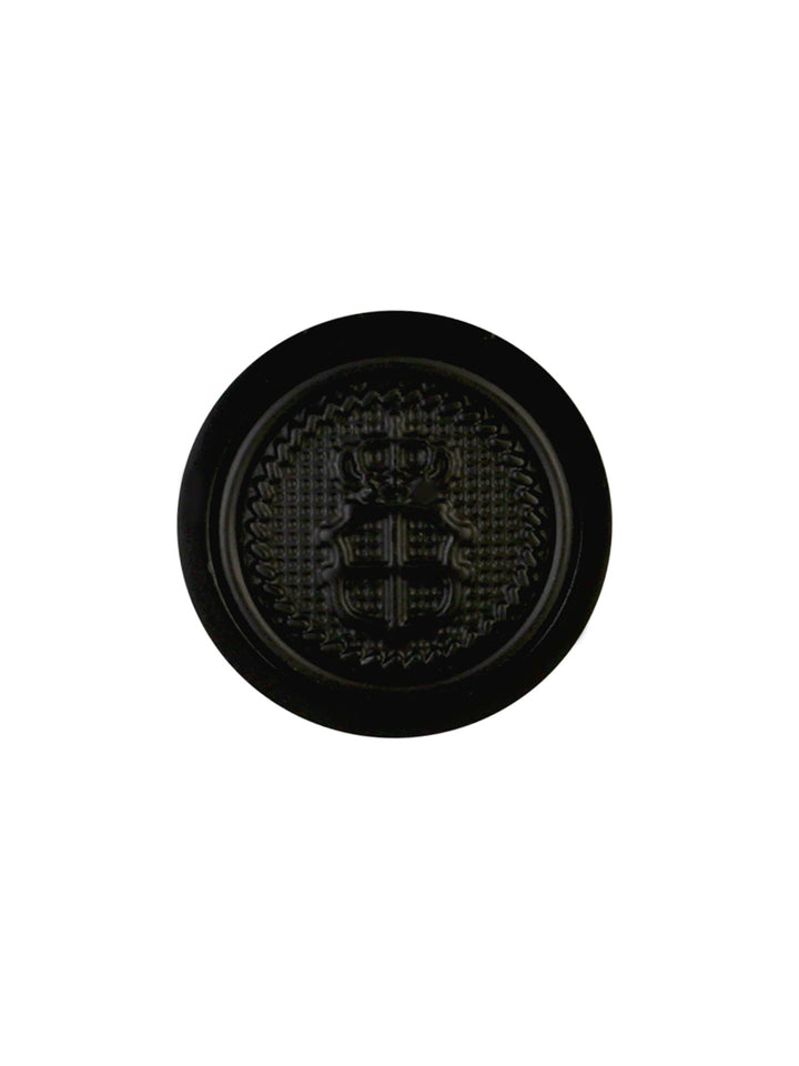 Round Shape with Engraved Design Downhole Black Color Metal Button
