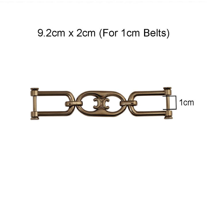 Shiny Tea Gold Shoe Buckle Clip & Belt Accessory for Clothing