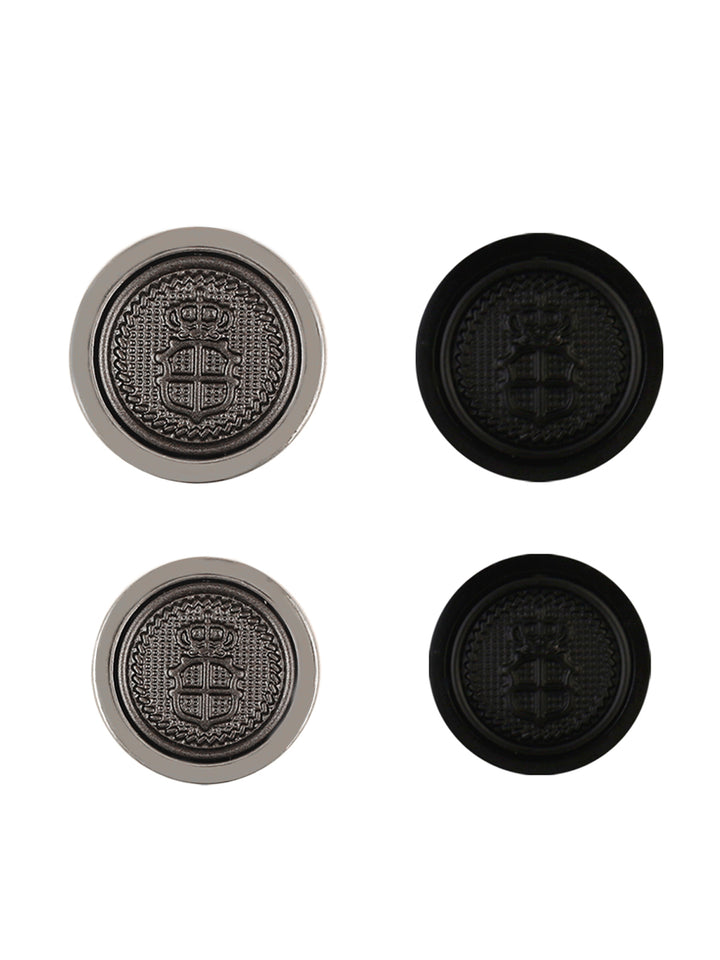 Round Shape with Engraved Design Downhole Metal Button