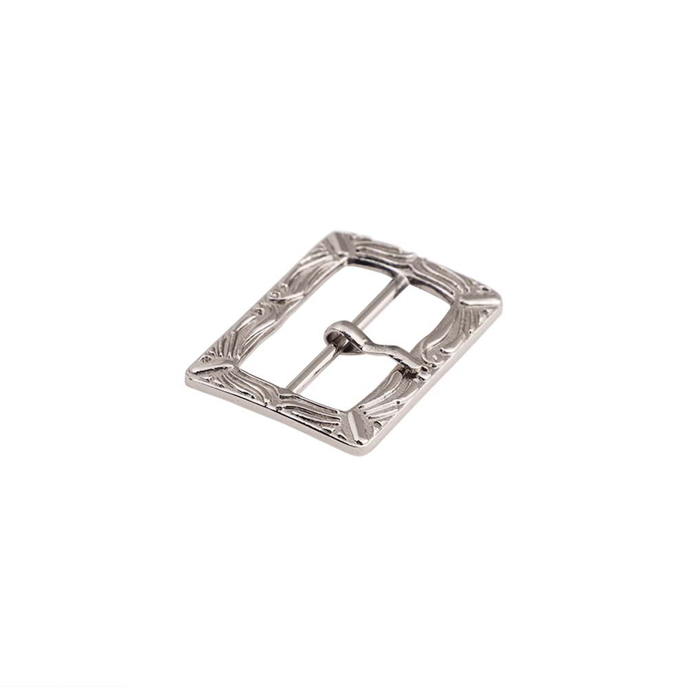 Shiny Vintage Style Engraved Frame Tongue/Prong Belt Buckle
