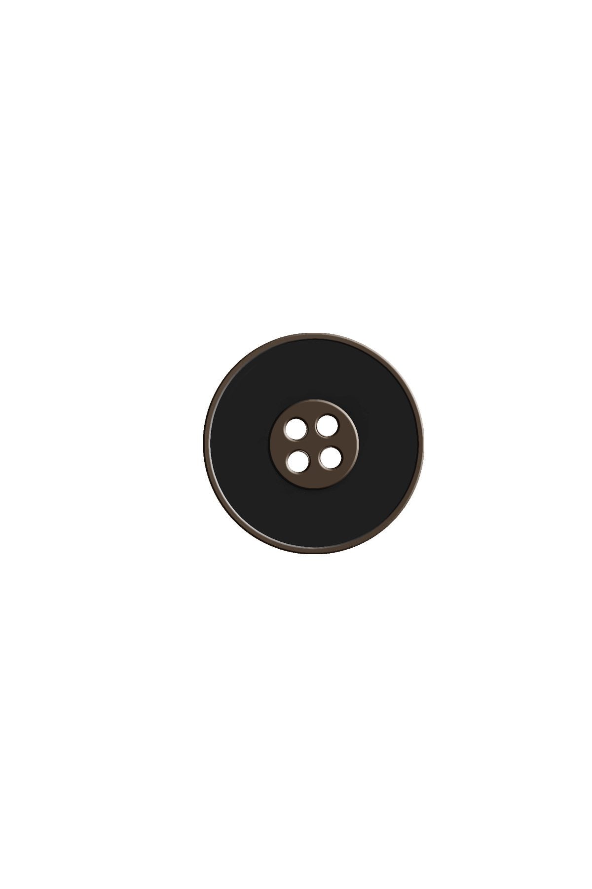 Round Shape 4-Hole Black with Gunmetal ABS Button