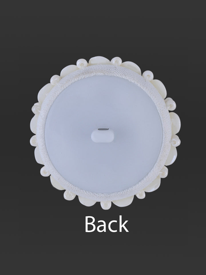 Handmade Big White Decorative Shank Button