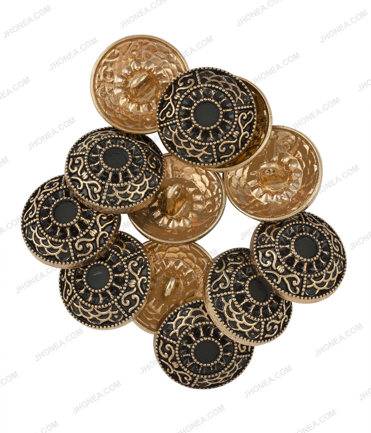 Traditional Design Antique Gold Metal Buttons for Achkans