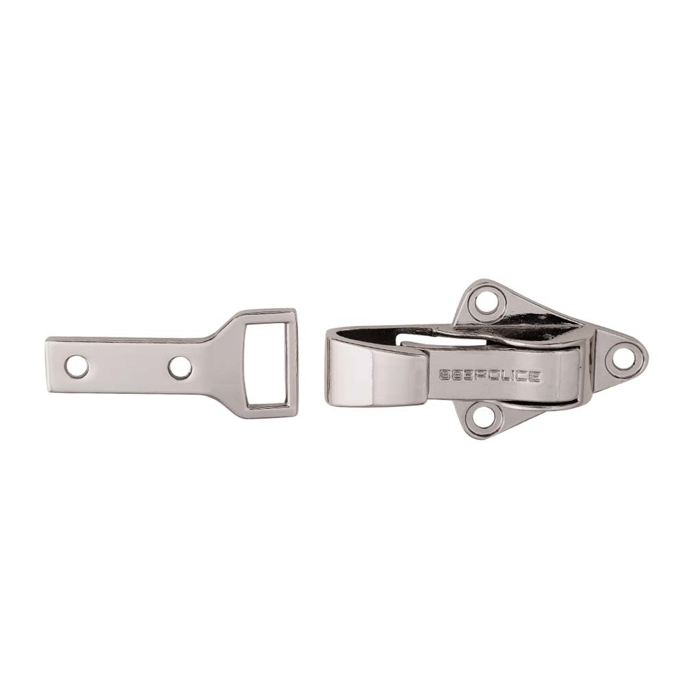 Biker Style Shiny Silver Chrome Fish Hook Clasp Belt Buckle