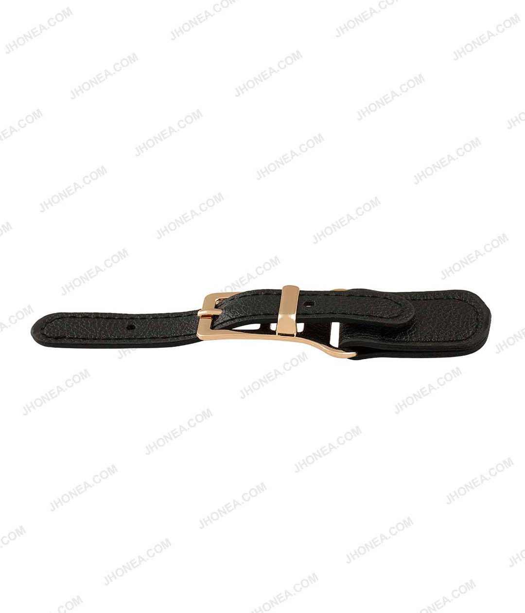 Fashionable Shiny Gold Buckle with Prong PU Belt