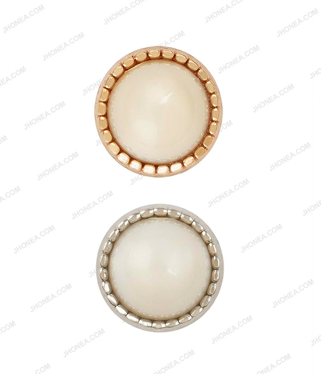 Shiny Gold & Shiny Silver Glossy Dome Pearl Buttons for Ladies