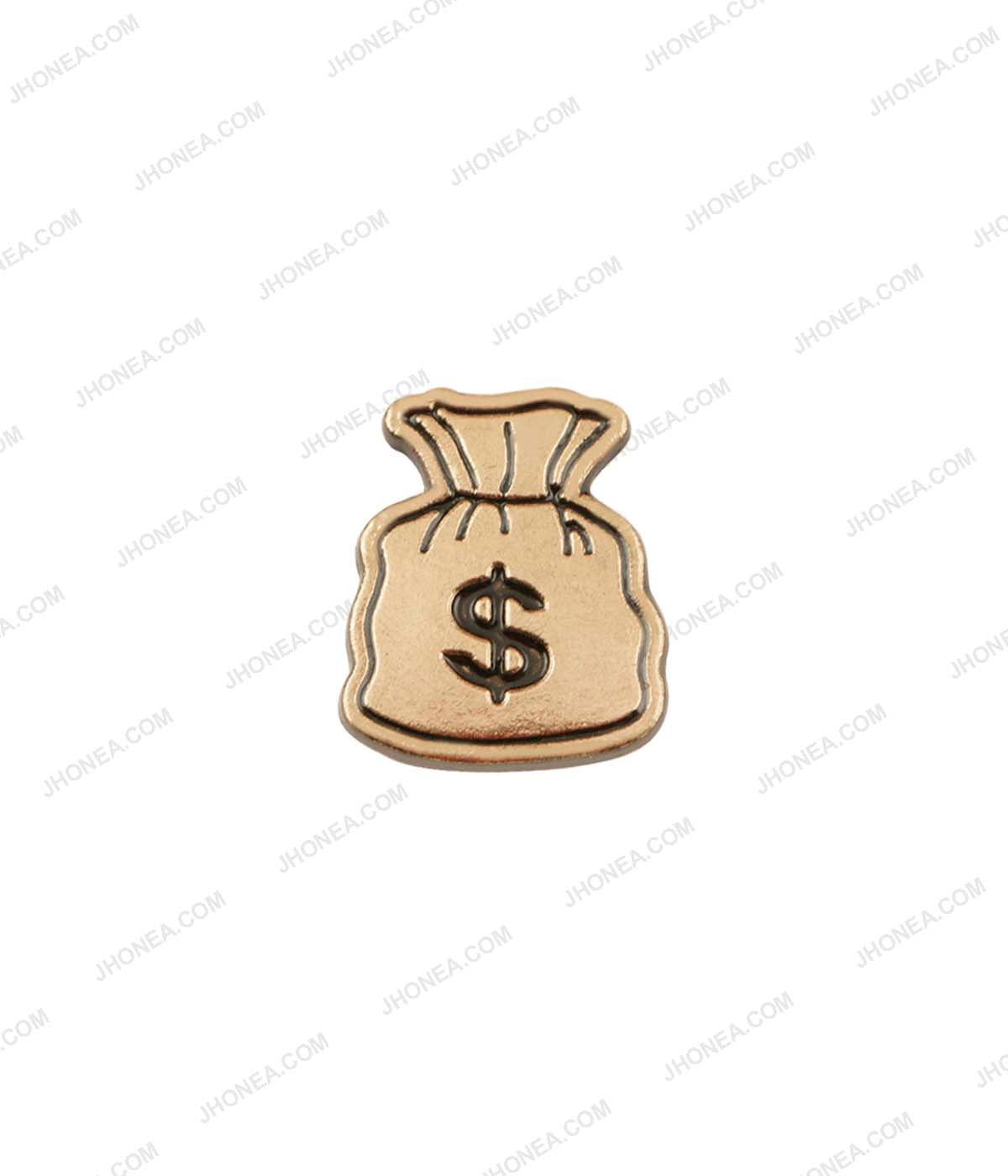 Shiny Bronze Money Bag Hotfix for Jackets for All