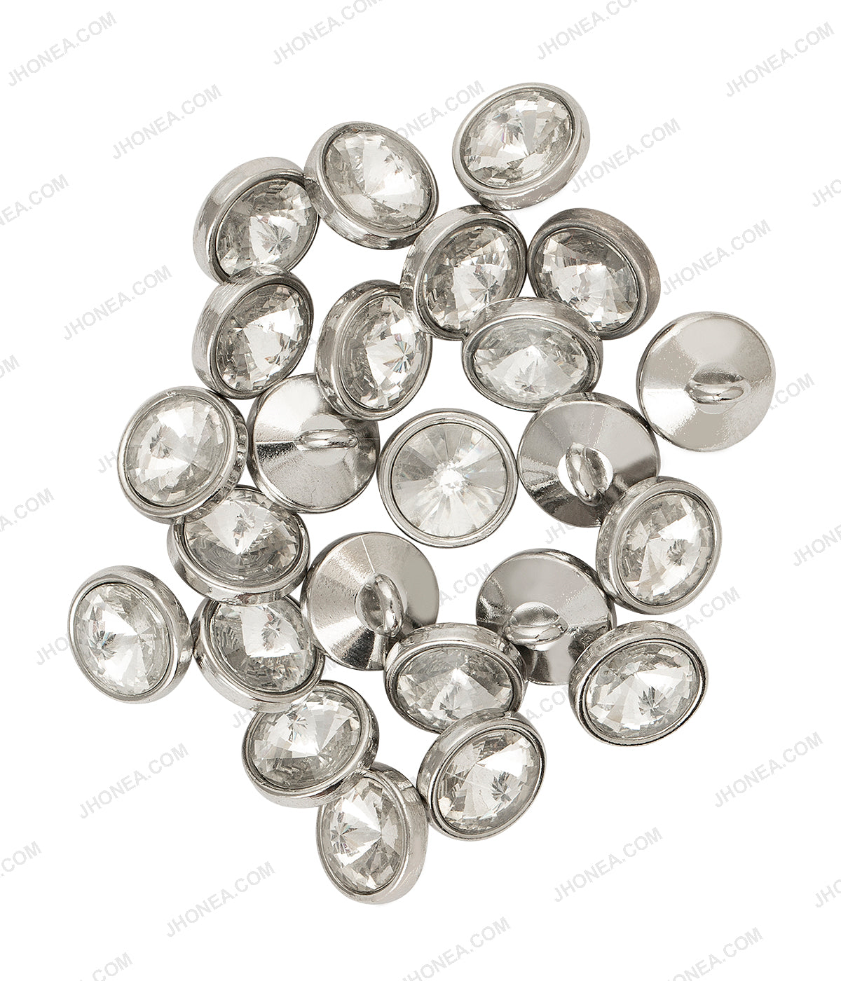 Round Shape Shiny Silver Classic Kurta Button