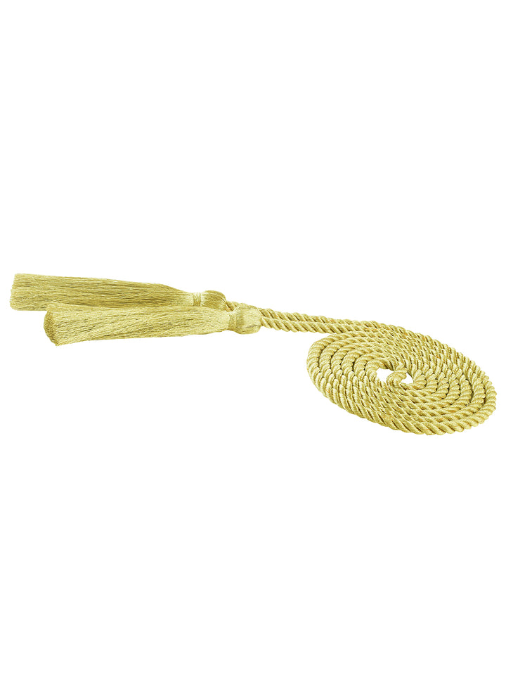 Golden Metallic Twisted Cord Rope Tassel Belt