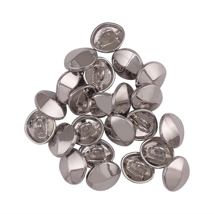 Shiny Silver Chrome Finish 10mm Loop Buttons for Shirts