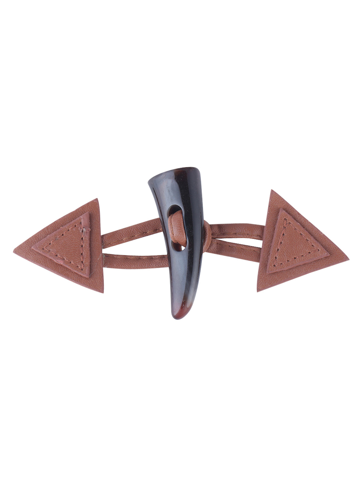 Triangle Shape PU Leather Horn Toggle Closure