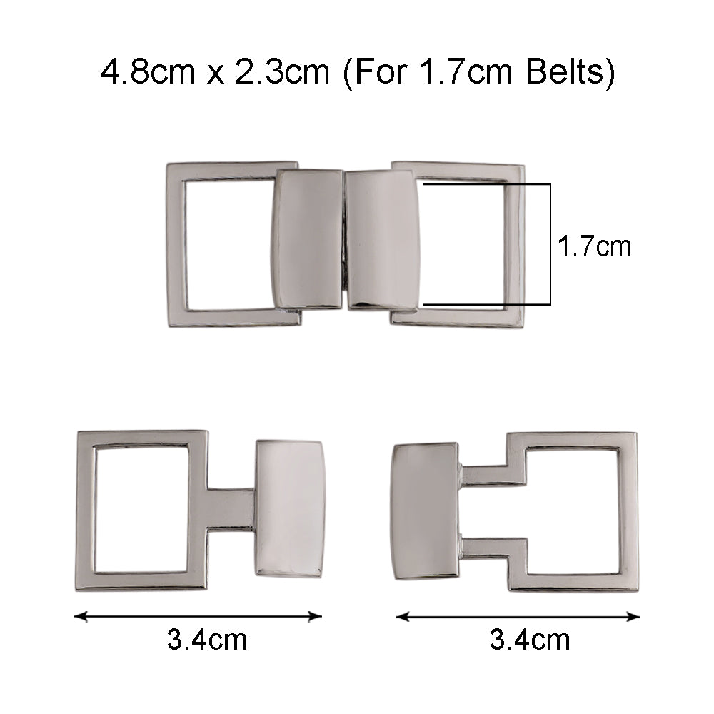 Chrome Silver Blank Round Metal Belt Buckle – Novelty Style, Men’s