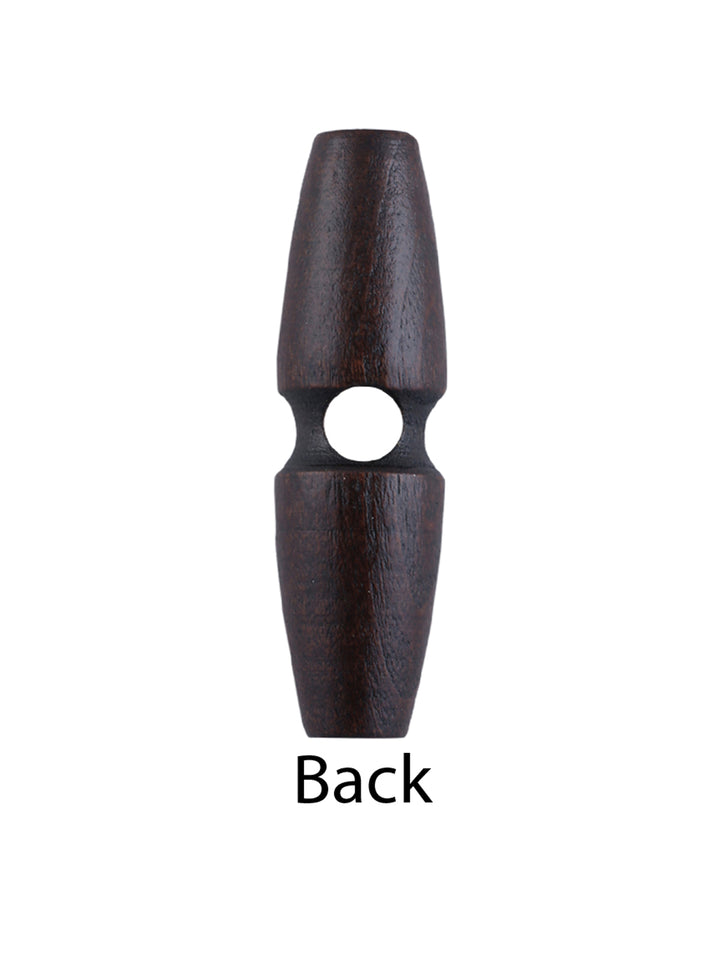 Fashion 1-Hole Oval Shape Wooden Toggle Button
