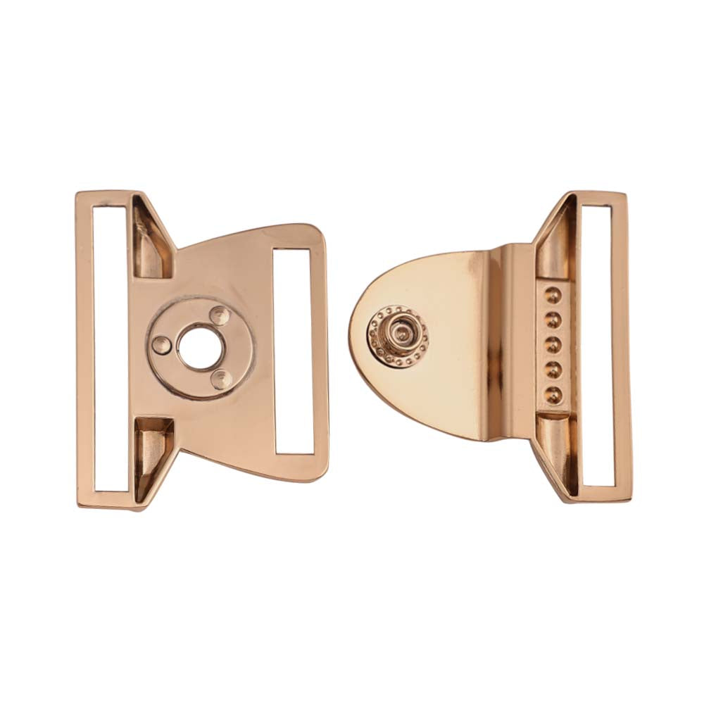 Exquisite Mechanism Shiny Gold Diamond Closure Clasp Belt Buckle