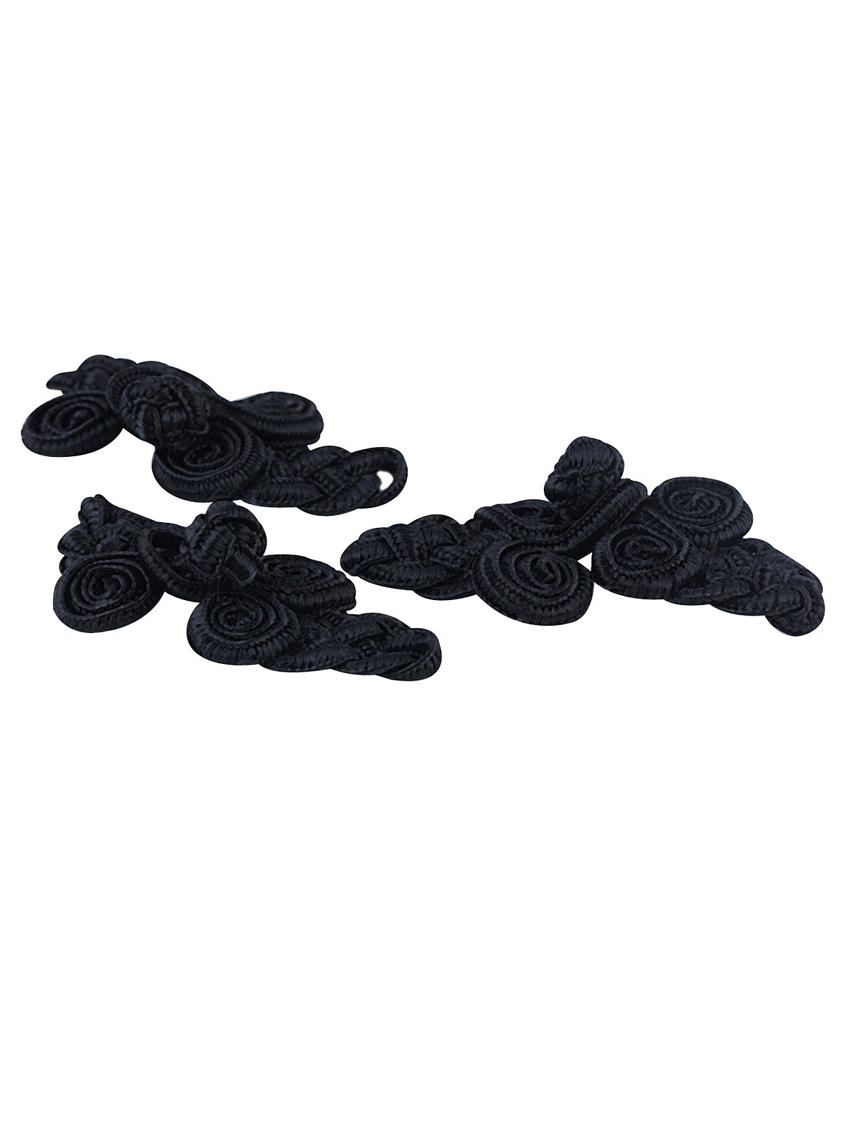 Sewing Fasteners Black & White Frog Knot Closure