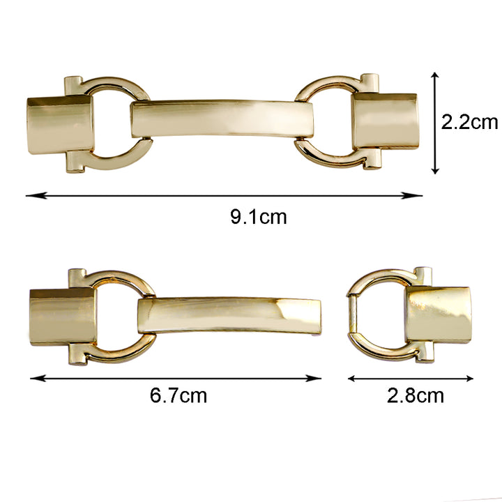 Shiny Brass Color Chrome Finish Openable Clip Shoe Buckle/Belt Buckle