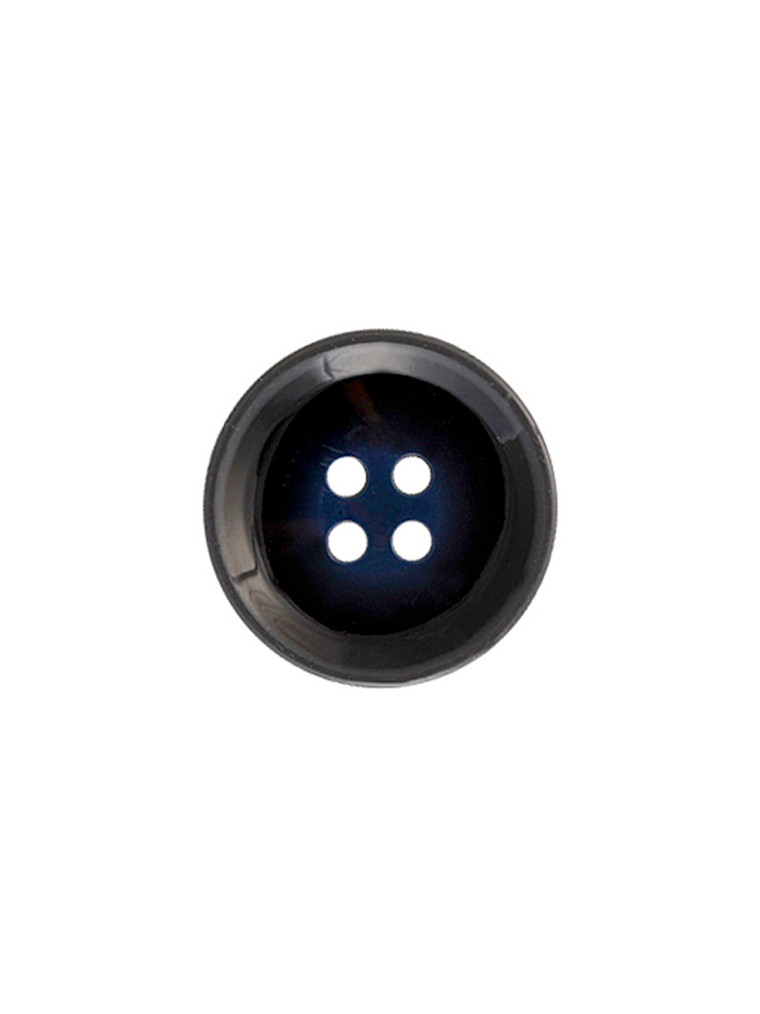 Black with Blue Color Simple Round Shape 4-Hole Hollow Blazer/Coat Button