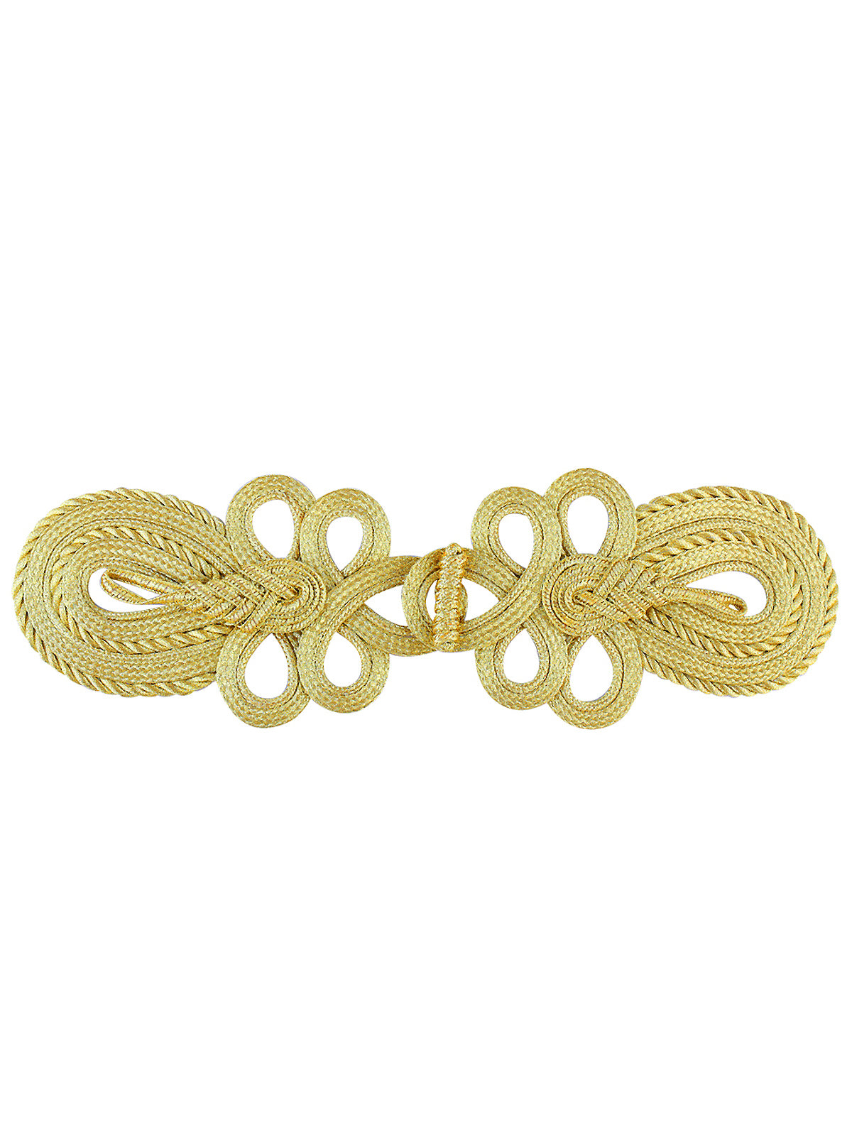Decorative Metallic Gold Cord Braided Frog Closure