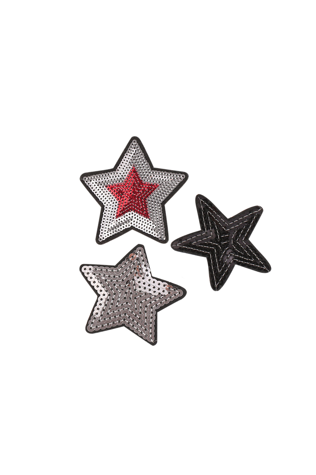 Set of Designer Cute Shining Star Glittery Sequins Patch