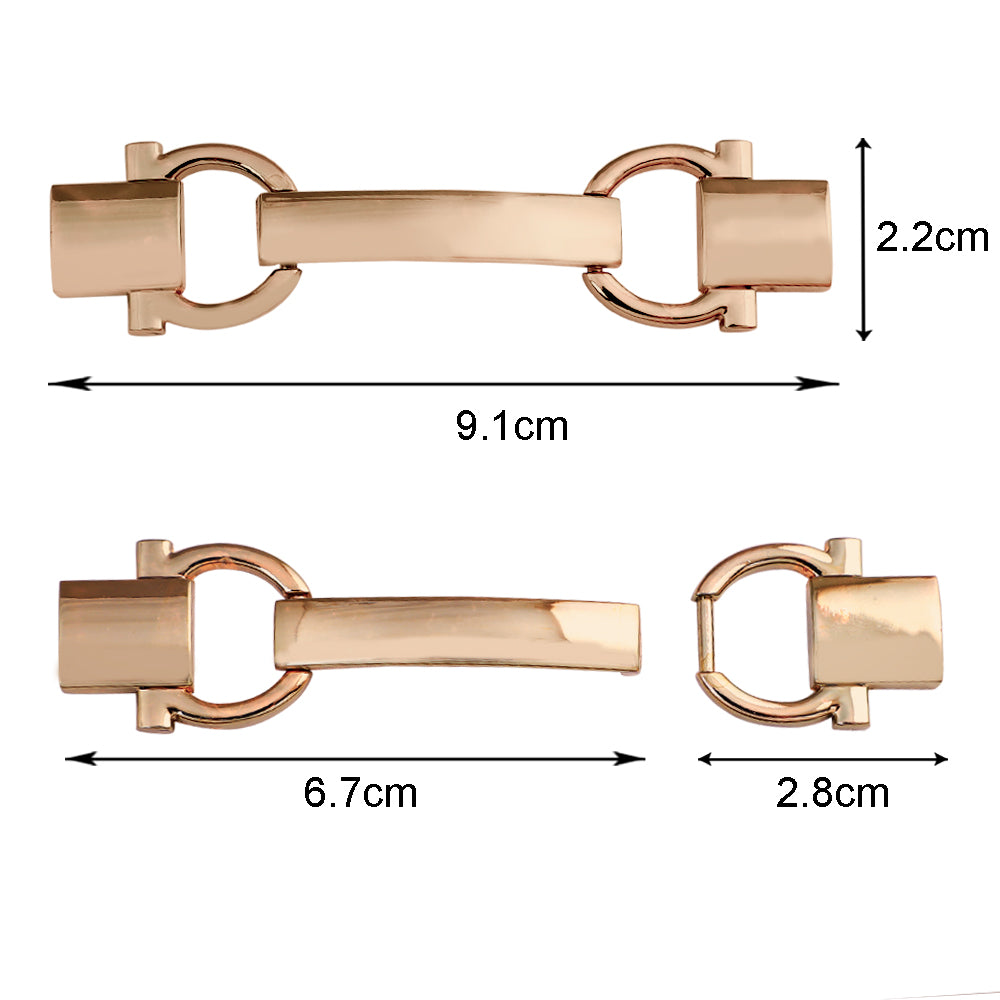 Shiny Gold Color Chrome Finish Openable Clip Shoe Buckle/Belt Buckle
