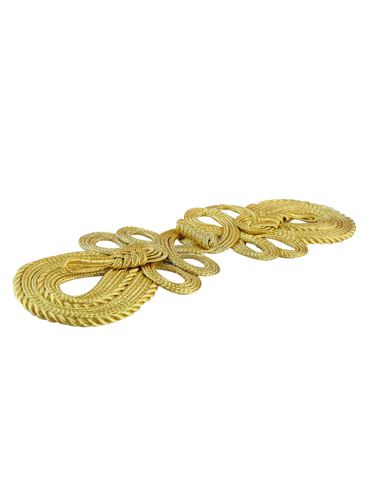 Decorative Metallic Gold Cord Braided Frog Closure