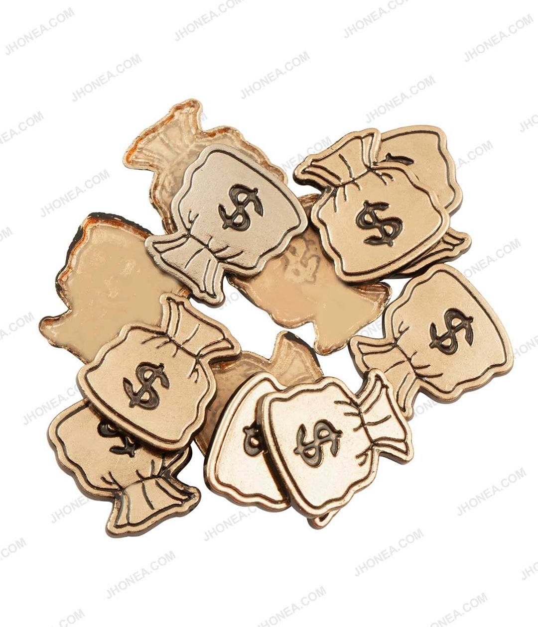 Shiny Bronze Money Bag Hotfix for Jackets for All