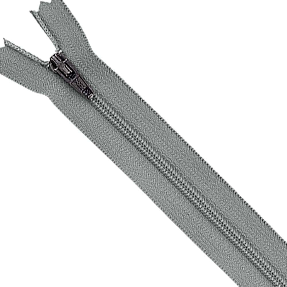YKK- #3 Nylon Coil 8inch Light Grey Colour Closed-End YKK Zipper