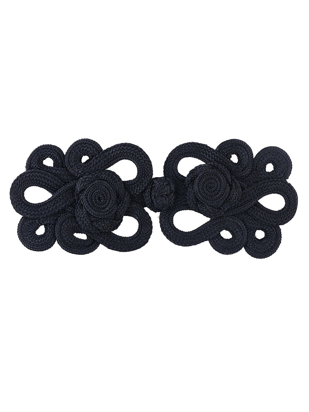 Loopy Design Black Braided Cord Frog Closure